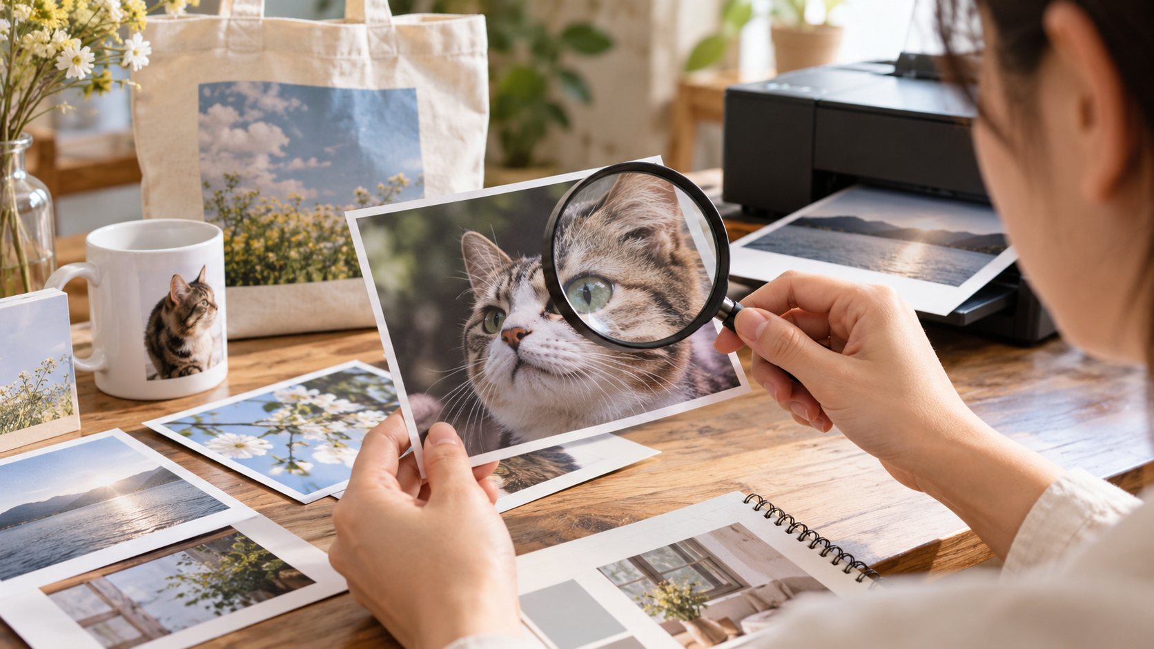 グッズに向く写真の選び方。拡大して見る4つの場所。を考えるための説明用イメージ